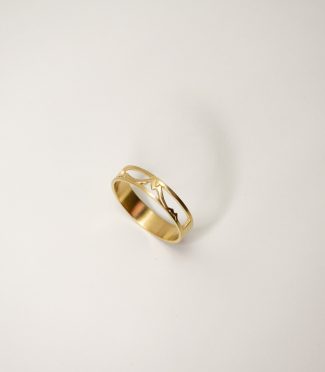 Alliance Montagne Homme Or 18 carats ou Argent - Idylle - Dent d'Oche