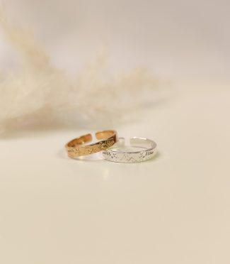 Bague montagne Fine ajustable - Ondée