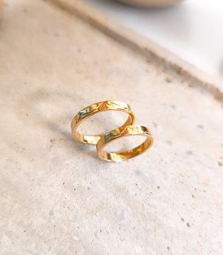 Alliance Montagne Femme Or 18 carats ou Argent - Cime - Dent d'Oche