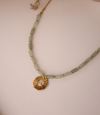 Collier pierre naturelle Aventurine - Aura S