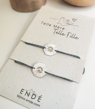 Duo de bracelet cordon montagne - Aura S - Telle mère telle fille